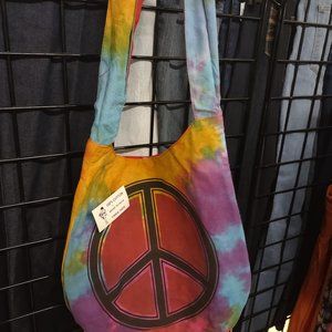 Large Peddler Bag from Gypsy Rose - PEACE SIGN